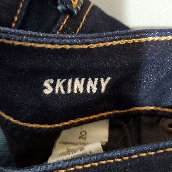 AE Stretch Dark Wash Size 2 28x31 Skinny Jeans - Picture 7 of 8